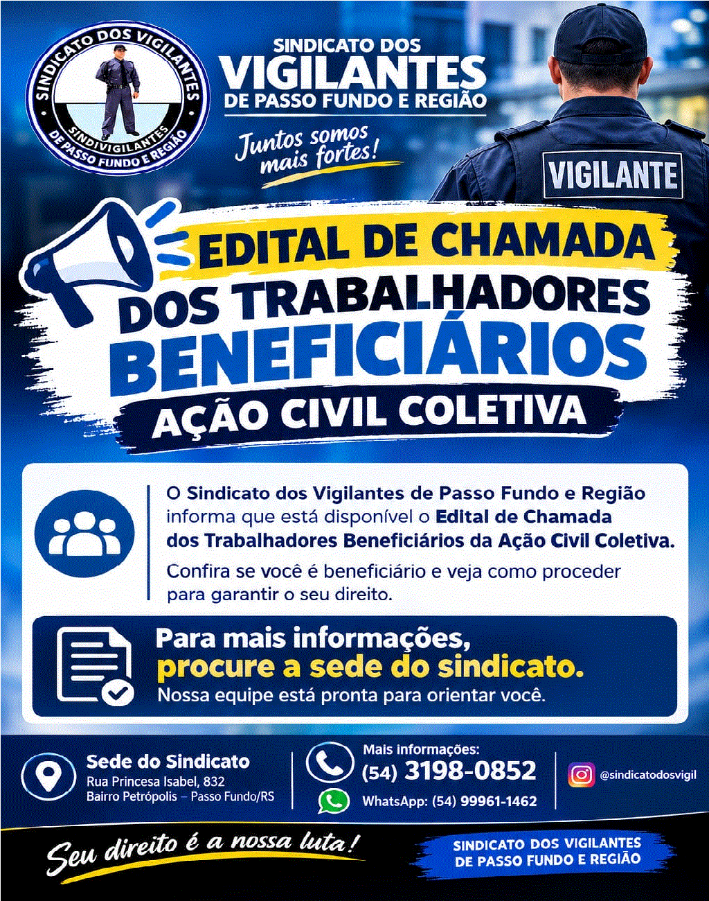 EDITAL de CHAMADA dos TRABALHADORES