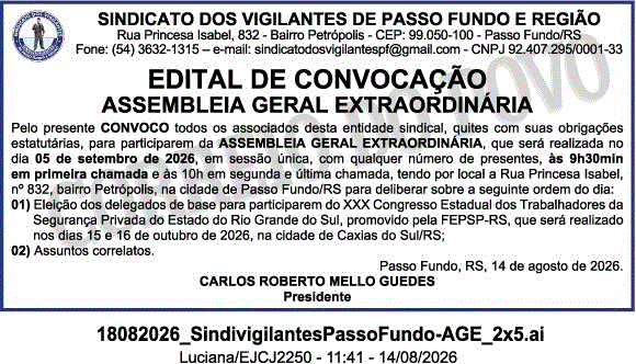 Assembleia Geral Extraordinária